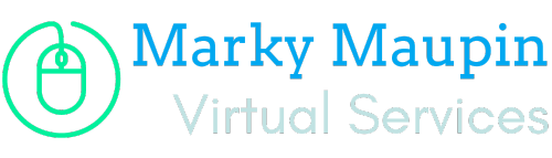 Marky Maupin Virtual Assistant with a small computer mouse logo.